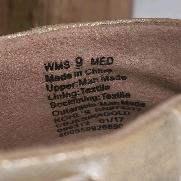 Croft and Barrow with Ortholite Comfort Boat Shoes Womens Size 9M Shimmery Gold - Picture 8 of 8